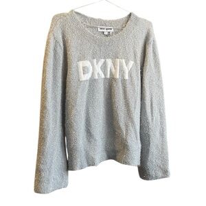 DKNY Gray Sweater with White Logo